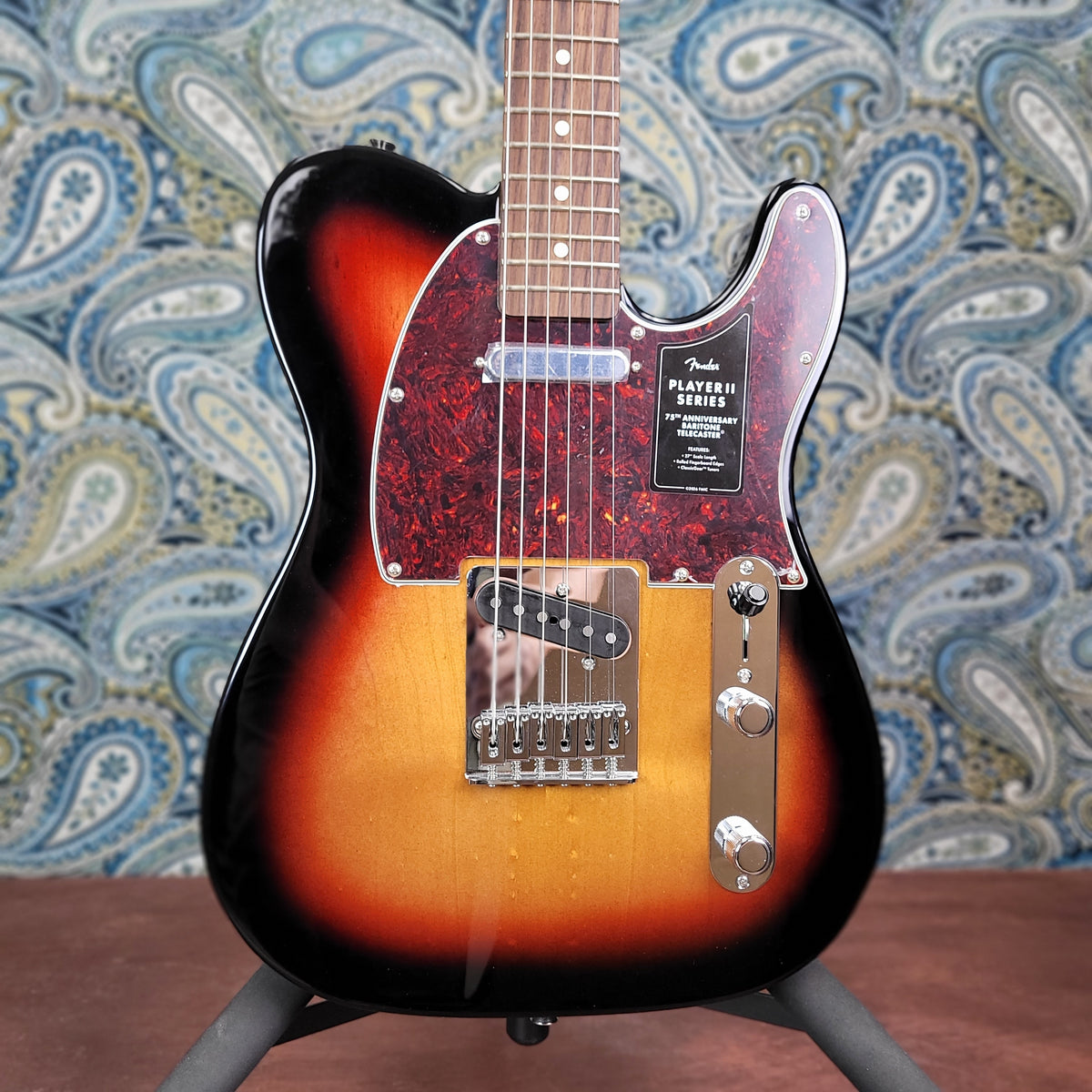 Fender 75th Anniversary Player II Baritone Telecaster 3-Color Sunburst