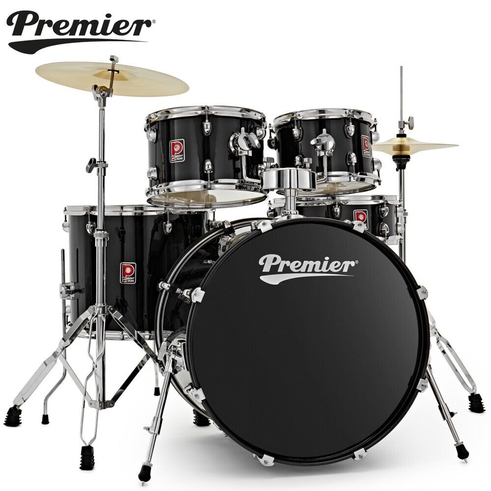 Premier Revolution 20" 5-Piece Complete Drum Kit Black