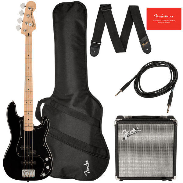 Squier Affinity Series Precision Bass PJ Pack Black