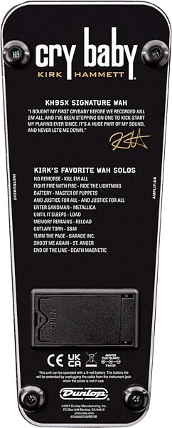 Dunlop KH95X Kirk Hammett Collection Cry Baby Wah Pedal