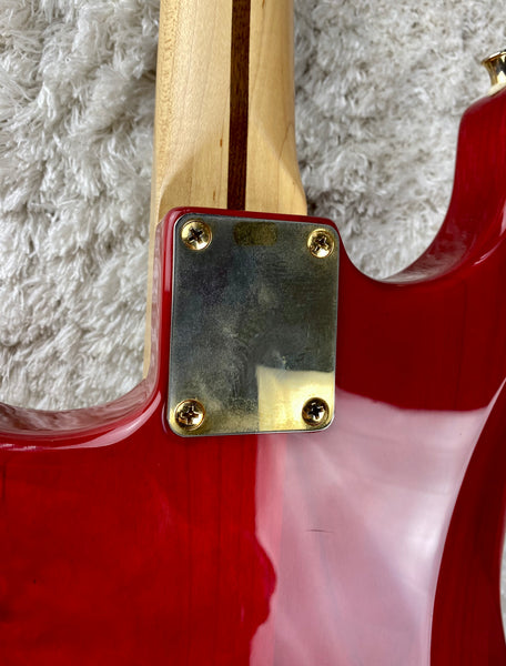 Used Fender Standard Stratocaster MIM Flame Maple Top FMT Gold Hardware 2002