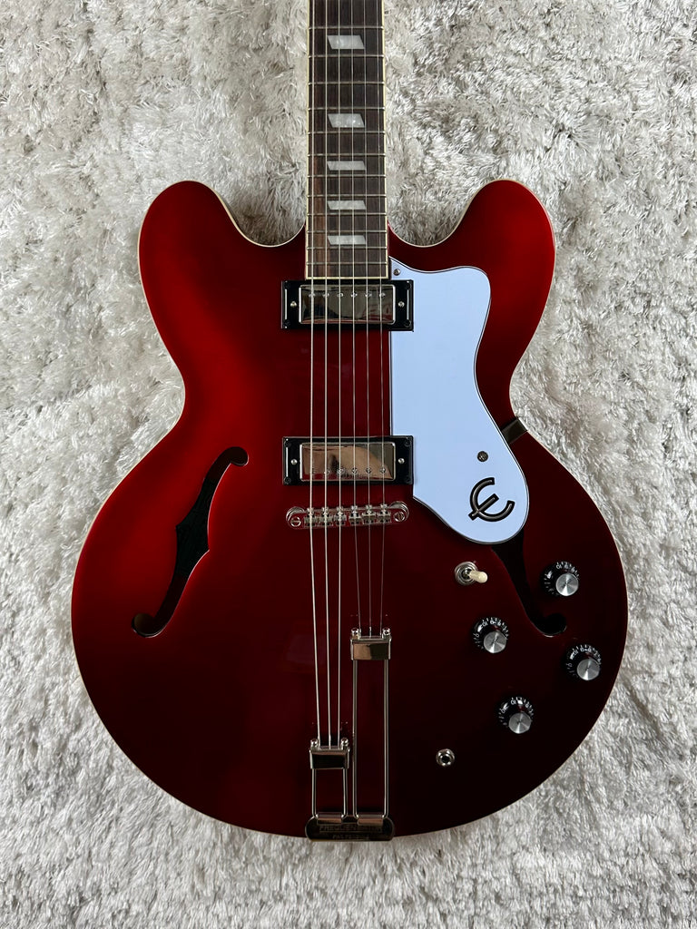 Used Epiphone Riviera Sparkling Burgundy Semi-Hollow Electric Guitar
