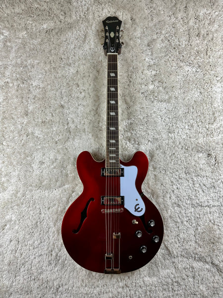 Used Epiphone Riviera Sparkling Burgundy Semi-Hollow Electric Guitar